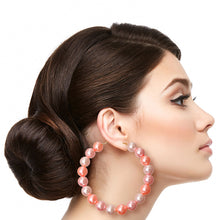 Load image into Gallery viewer, Blush Radiance Hoop Earrings – Opulence Meets Femininity
