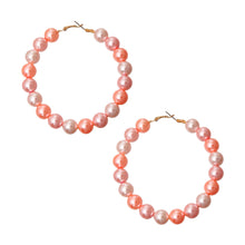 Load image into Gallery viewer, Blush Radiance Hoop Earrings – Opulence Meets Femininity
