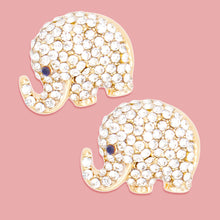 Cargar imagen en el visor de la galería, Gold Rhinestone Elephant Studs
