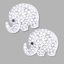 Cargar imagen en el visor de la galería, Silver Rhinestone Elephant Studs
