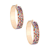 Multi Color Wide Metal Hoops