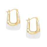 Hoops Clear U Shaped Gold Earrings for Women