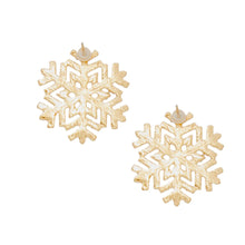Cargar imagen en el visor de la galería, Stud Radiating Snowflake Red Green Earrings Women
