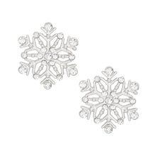 Cargar imagen en el visor de la galería, Stud Stellar Snowflake Silver Earrings for Women
