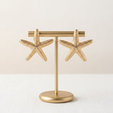 Stud Gold Starfish Seaside Sculpted Earrings