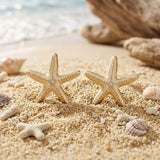 Stud Gold Starfish Seaside Sculpted Earrings
