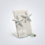 Stud Silver Starfish Seaside Sculpted Earrings