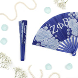 ZPB Sorority Large Floral Pearl Print Fabric Fan