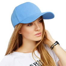 Cargar imagen en el visor de la galería, Hat Blue Canvas Baseball Cap for Women
