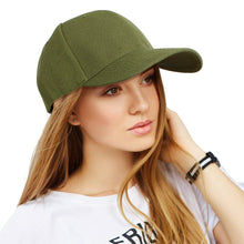 Cargar imagen en el visor de la galería, Hat Olive Canvas Baseball Cap for Women

