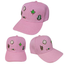 Cargar imagen en el visor de la galería, Hat Pink Canvas Baseball Cap for Women
