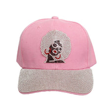 Cargar imagen en el visor de la galería, Hat Pink Afro Rhinestone Baseball Cap for Women
