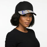 SGRHO Black Canvas Greek Brim Baseball Cap