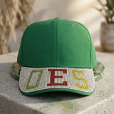 OES Green Canvas Greek Brim Baseball Cap