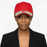 OES Red Canvas Greek Brim Baseball Cap