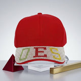 OES Red Canvas Greek Brim Baseball Cap