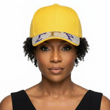 SGRHO Yellow Canvas Greek Brim Baseball Cap