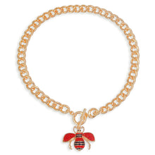 Cargar imagen en el visor de la galería, Red Red Bee Toggle Necklace
