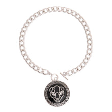 Cargar imagen en el visor de la galería, Silver Tiger Greek Medallion Chain
