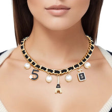 Load image into Gallery viewer, Chanelista No. 5 Eiffel Tower Charm Necklace
