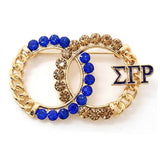 Sigma Gamma Rho Circles Rhinestone Brooch