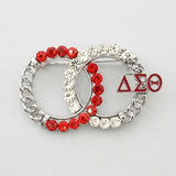 Delta Sigma Theta Circles Rhinestone Brooch