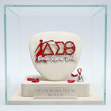 Delta Sigma Theta Red Fortitude Rhinestone Brooch