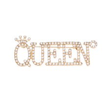 Load image into Gallery viewer, Gold Iced Queen Brooch
