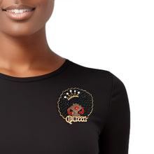 Load image into Gallery viewer, Brooch Gold Black Afro Queen Pin for Women
