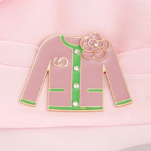 Load image into Gallery viewer, AKA Pink Green Brooch Camellia Sweater Pin
