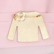 Load image into Gallery viewer, AKA Pink Green Brooch Camellia Sweater Pin
