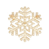 Brooch Radiating Snowflake Gold Pin for Women