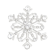Cargar imagen en el visor de la galería, Brooch Stellar Snowflake Silver Pin for Women
