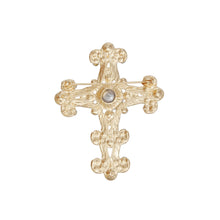 Cargar imagen en el visor de la galería, Brooch Victorian Cross Red Green Pin for Women
