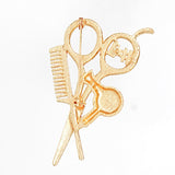 Brooch Red #1 Hair Stylist Beautician Red Gold Pin