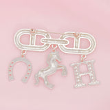 Brooch Silver Iconic H Equestrian Parisian Pin