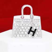 Cargar imagen en el visor de la galería, Brooch Silver Mini Iconic Handbag Parisian Pin
