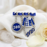 Zeta Phi Beta 1920 Ribbon Charm Brooch