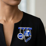 Zeta Phi Beta 1920 Ribbon Charm Brooch