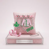 Alpha Kappa Alpha 1908 Ribbon Charm Brooch