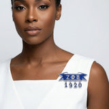 Zeta Phi Beta 1920 Banner Brooch Lapel Pin