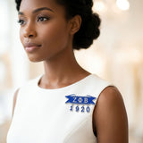 Zeta Phi Beta 1920 Banner Brooch Lapel Pin
