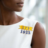 Sigma Gamma Rho 1922 Banner Brooch Lapel Pin