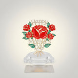 Brooch Gold Mother's Day Red Rose Bouquet Pin