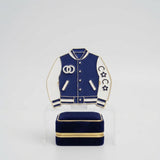Brooch Blue and White Varsity Jacket Flower Pin