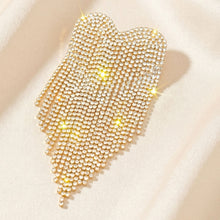 Load image into Gallery viewer, Brooch Gold Playful and Flirty Fringe Heart Pin
