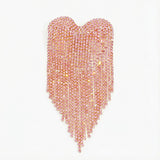 Brooch Pink Playful and Flirty Fringe Heart Pin