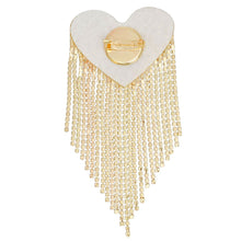 Load image into Gallery viewer, Brooch Pink Playful and Flirty Fringe Heart Pin
