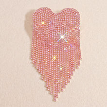Load image into Gallery viewer, Brooch Pink Playful and Flirty Fringe Heart Pin
