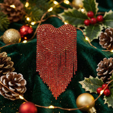 Load image into Gallery viewer, Brooch Red Playful and Flirty Fringe Heart Pin
